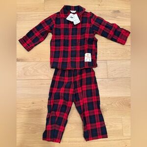 Korean Toddler Pajamas- Plaid Red & Black. BRAND NEW